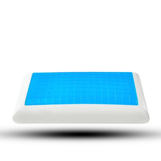 Oreiller en mousse et gel à mémoire de forme