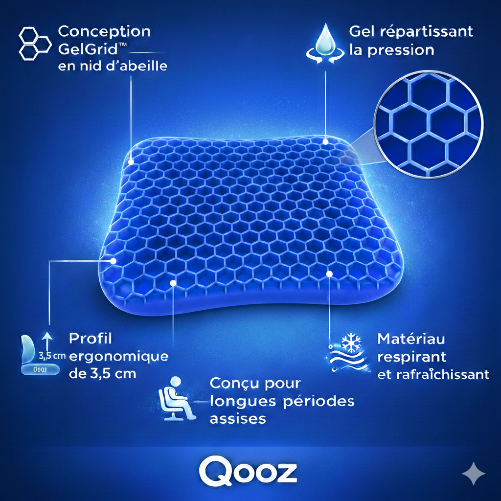 Coussin orthopédique en gel silicone